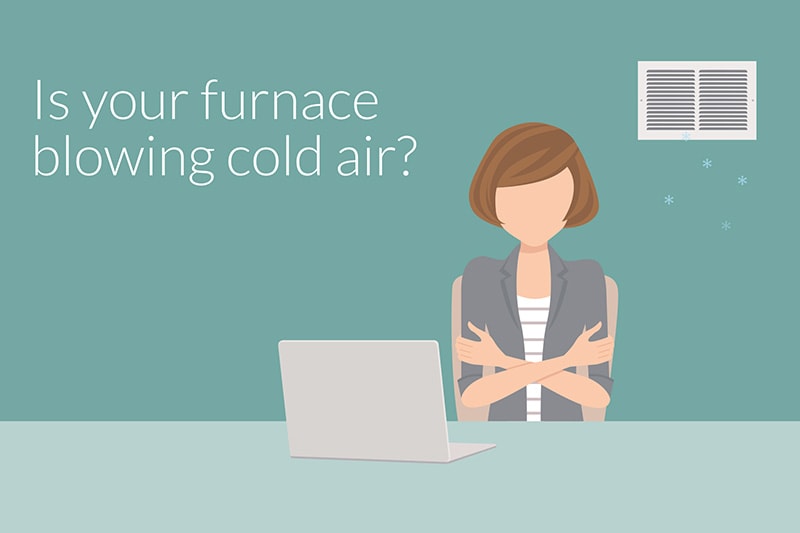 video - furnace blowing cold air
